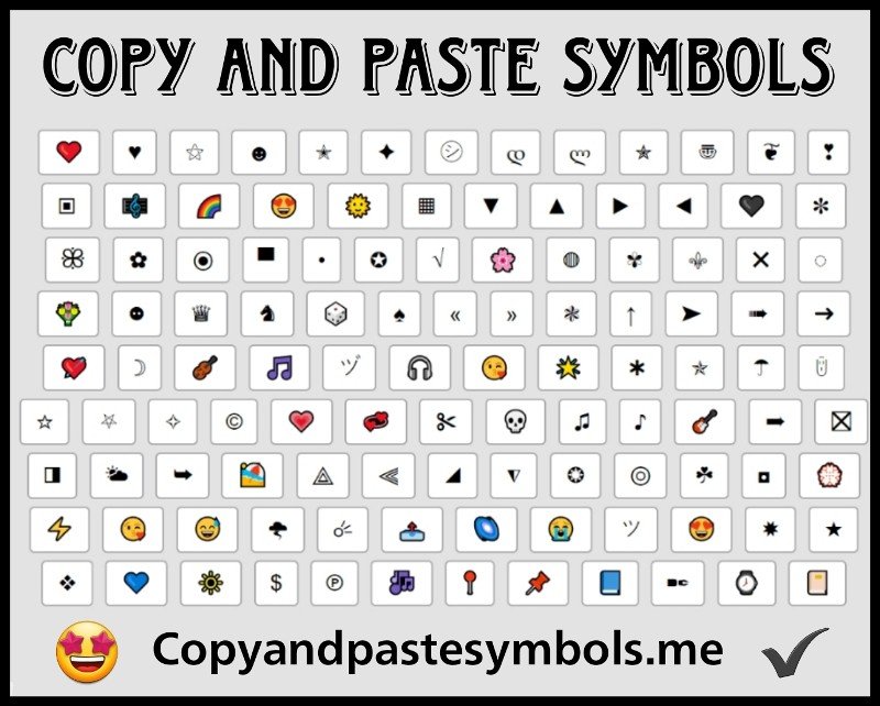 copy and paste symbols