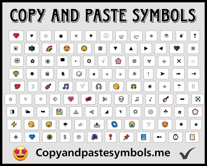 copy and paste symbols